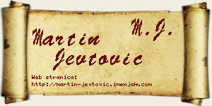 Martin Jevtović vizit kartica